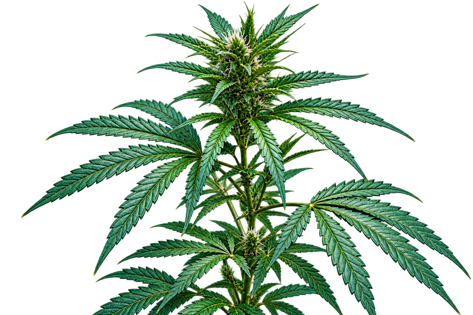 Close view of cannabis foliage from a new angle