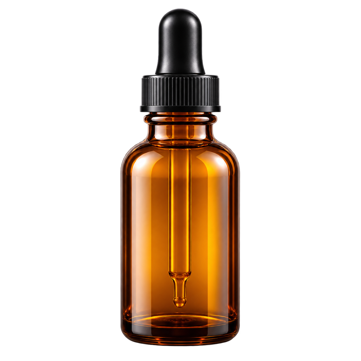 Amber dropper bottle of tincture